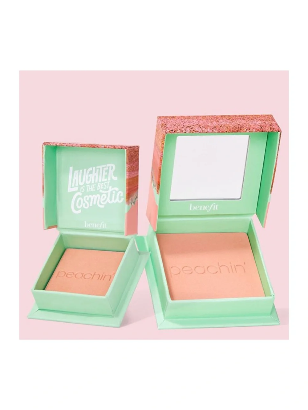 NIB! Mini Benefit Cosmetics Silky-Soft Powder Blush - Peachin’ - 0.8 oz.